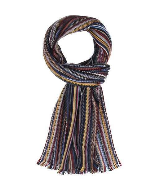 Sjaal gebreid 40X180 | Blauw