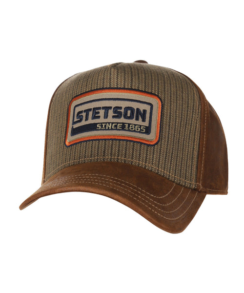Stetson Trucker Cap Cotton Linen Stripe | Brown