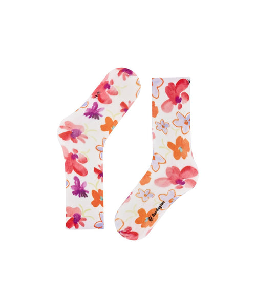 Burlington Sock Garden Bloom | White