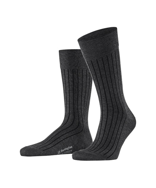 Burlington Sock Duke Street | Anthracite Mel. 
