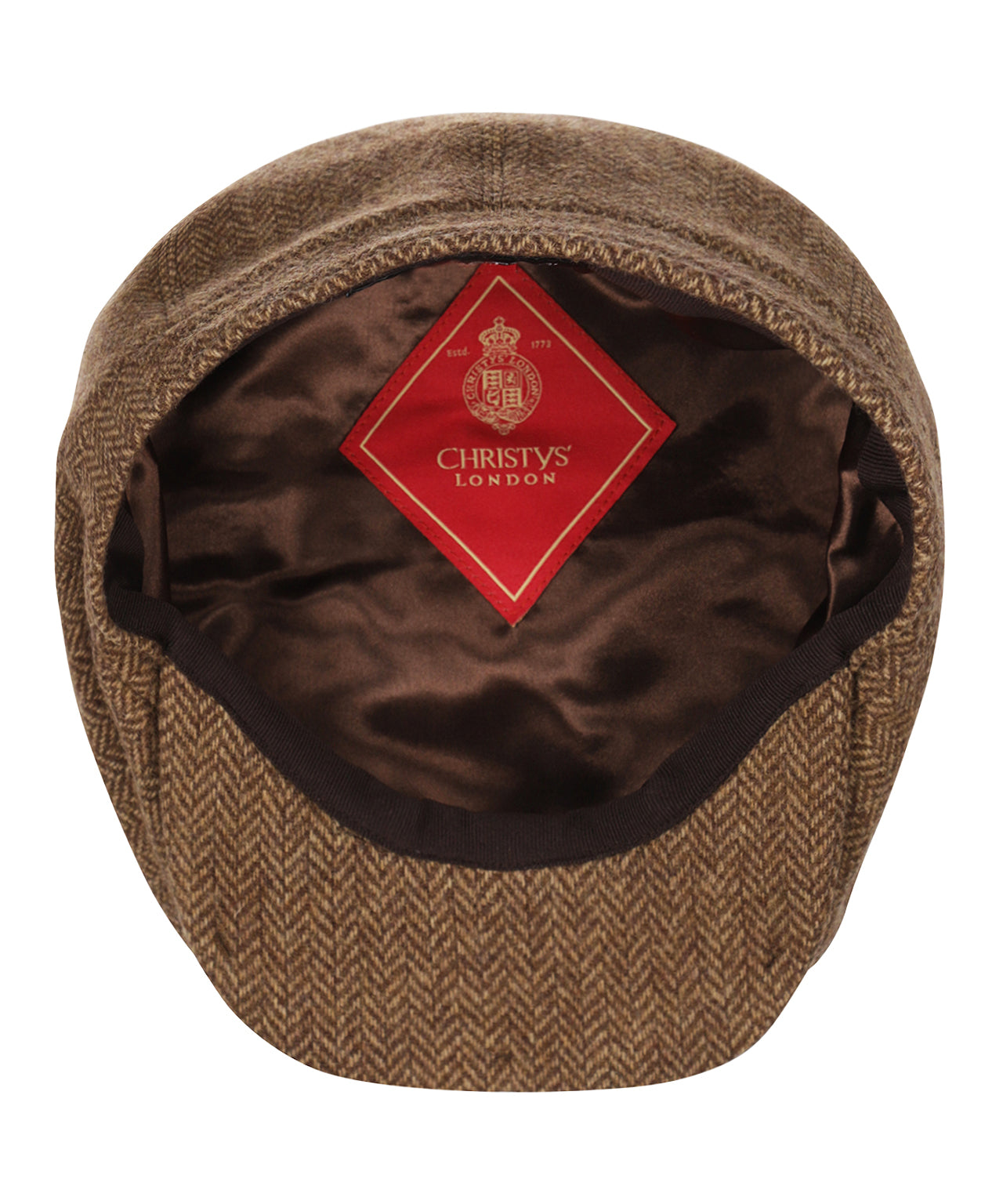 Christy Newsboy Tweed Cap | Herringbone Tweed Biscuit