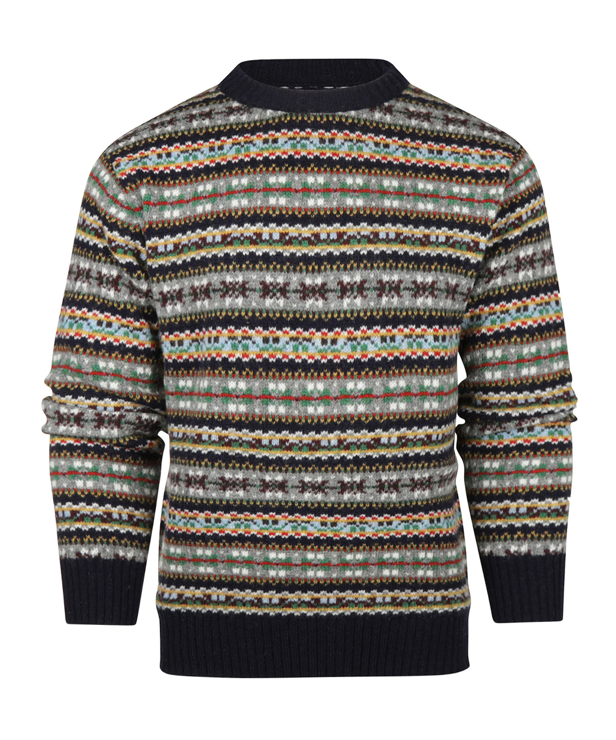 Scottish Made Fairisle Crew | Navy