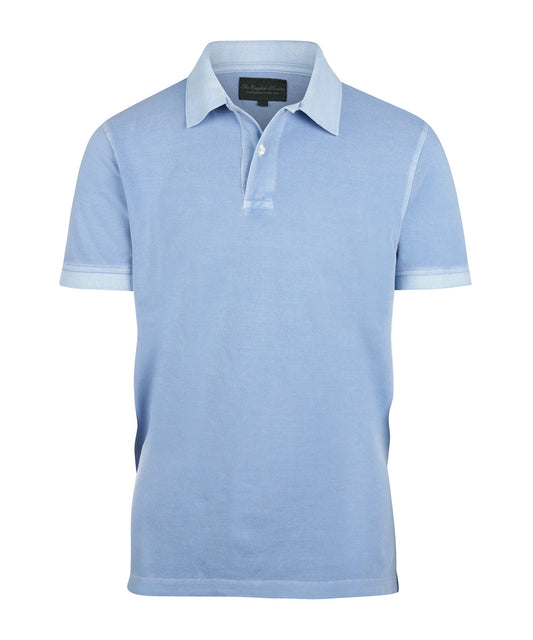 Polo Korte Mouw Garment Dyed | Lichtblauw