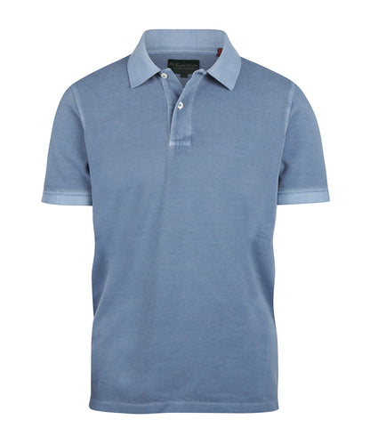 Polo Korte Mouw Garment Dyed | Grijsblauw