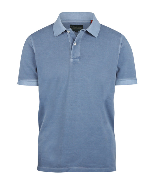 Polo Korte Mouw Garment Dyed | Grijsblauw