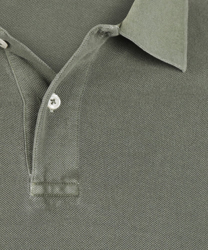 Polo Korte Mouw Garment Dyed | Olive