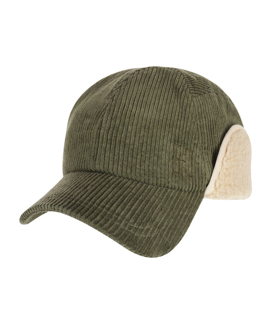 Corduroy Trapper Cap | Olijf