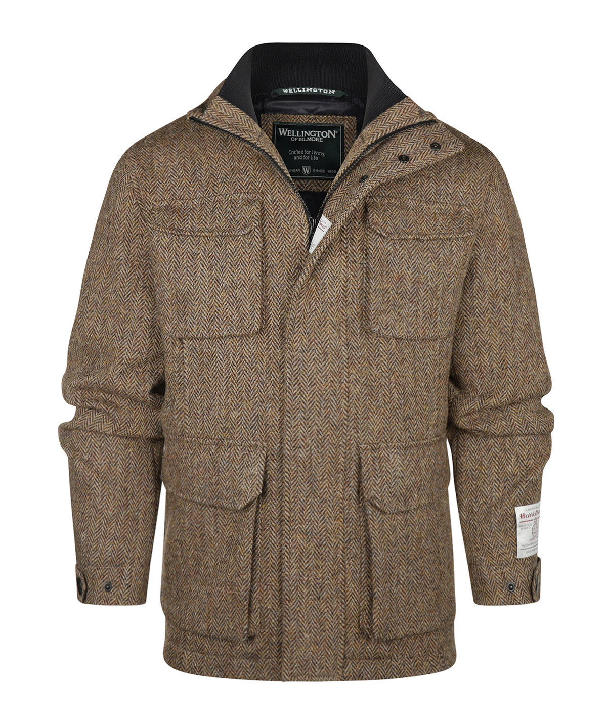 Harris Tweed Stanford Field Jacket | Bruin Visgraat