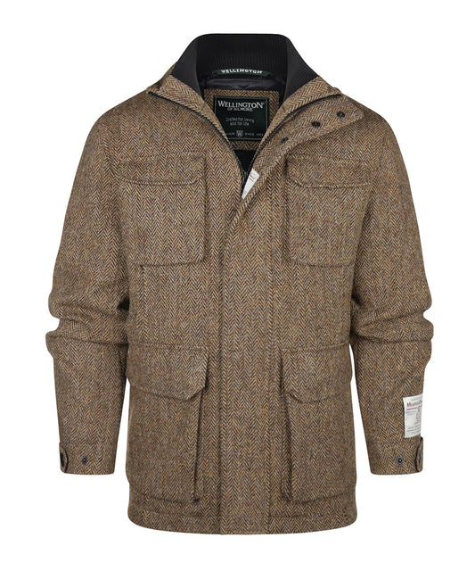 Harris Tweed Stanford Field Jacket | Bruin Visgraat