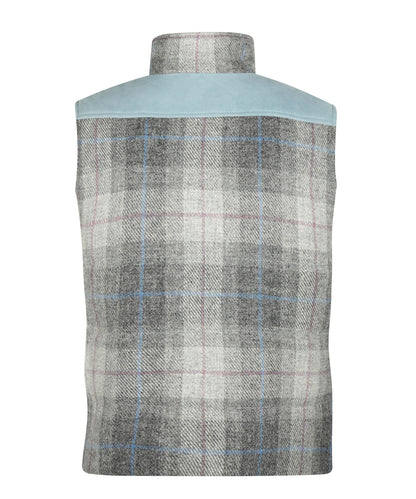 Vest Lisa | Grijs Ruit IJsblauw