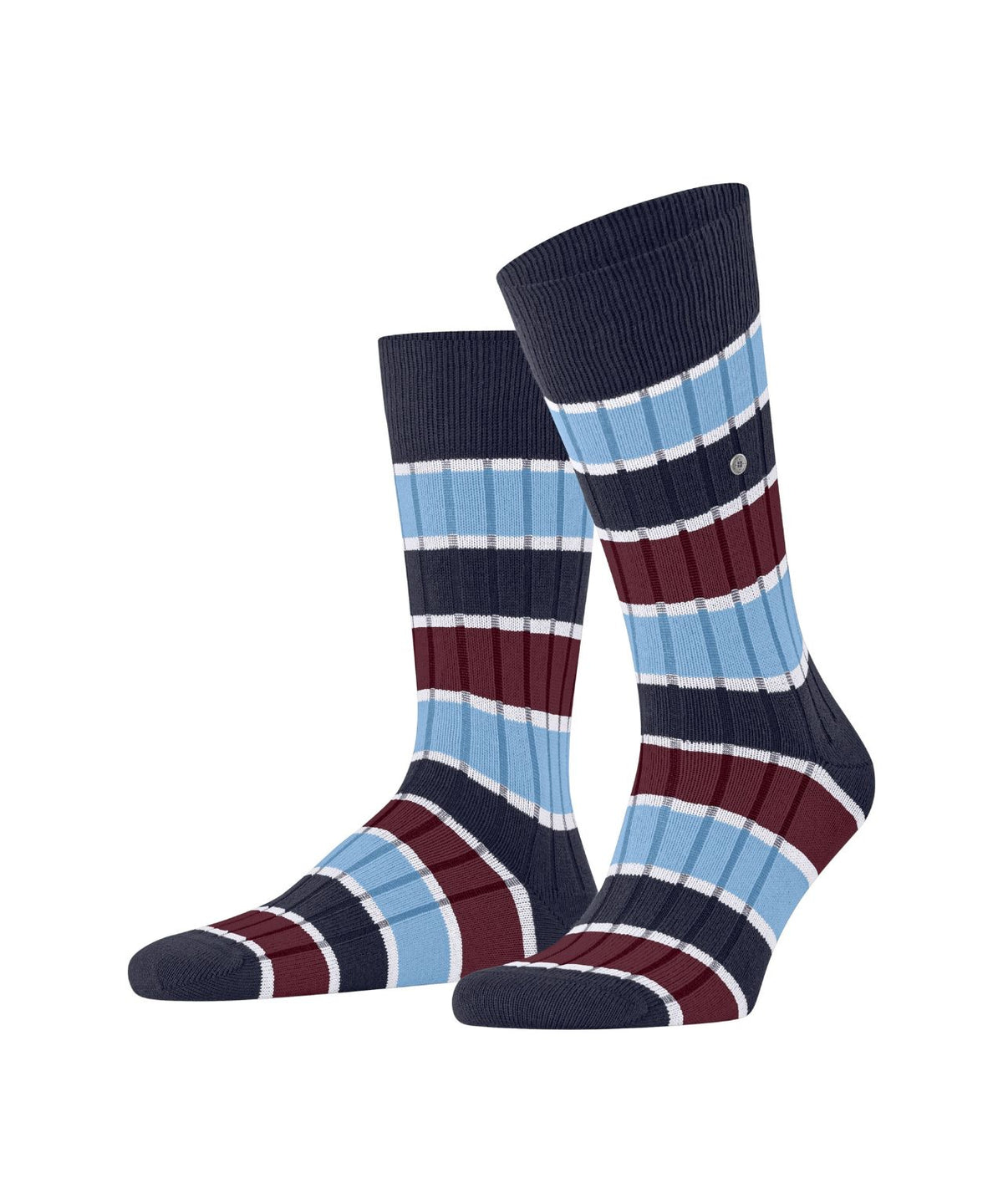 Sokken Beaming | Blauw Bordeaux Streep