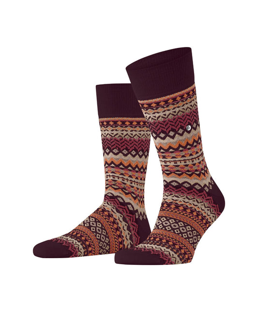 Fair-Isle-Socken | Claret
