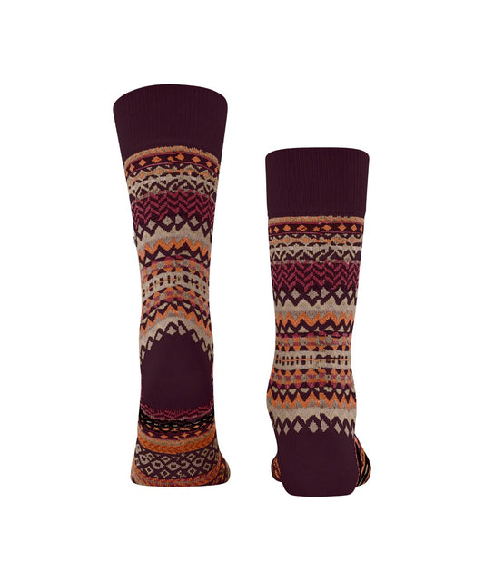 Fair-Isle-Socken | Claret