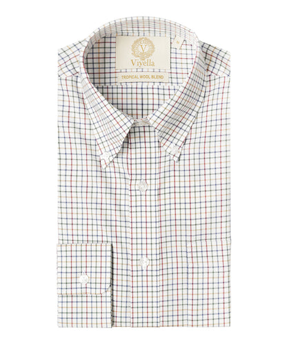 Viyella Shirt Tropical Wool Blend | Bruin