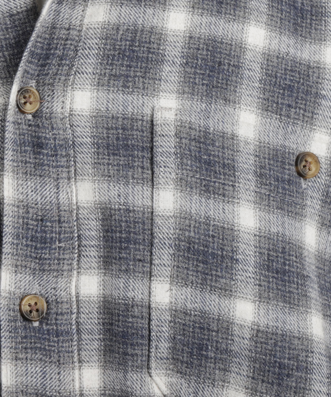 Flannel Fleece Lined Shirt | Navy Beige Plaid