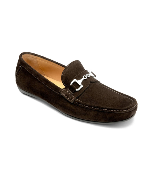 Hawthorn Suede Driver Shoe | Dark Brown Suede
