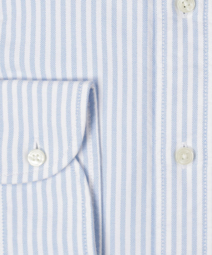 Oxford-Hemd mit Button-Down-Kragen | Hellblau-weiß gestreift