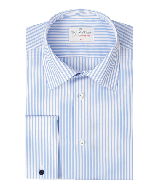Shirt Double Cuff | Light Blue Stripe