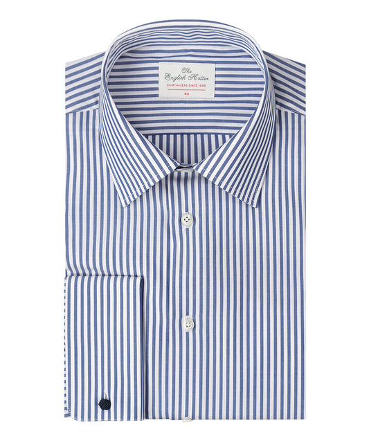 Shirt Double Cuff | Dark Blue Stripe