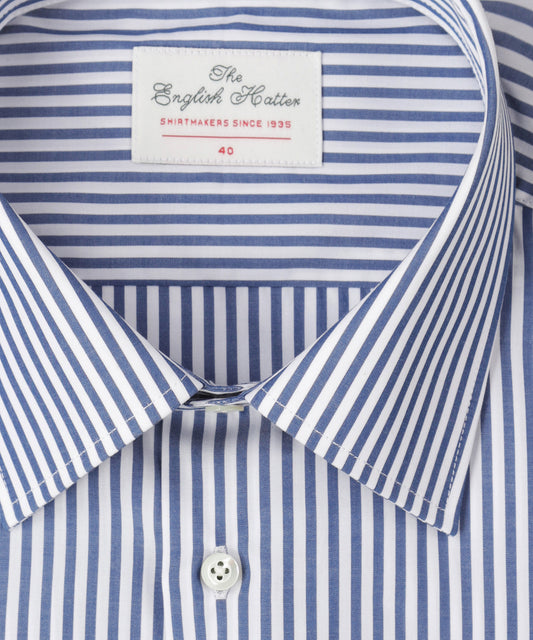 Shirt Double Cuff | Dark Blue Stripe
