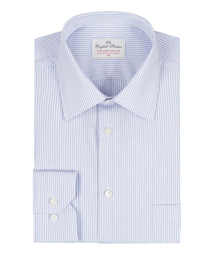 Non Iron Shirt Semi Widespread | Blauw Streep