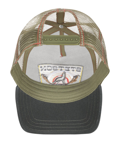 Trucker Cap Wolf | Dunkelgrün Rot Oliv