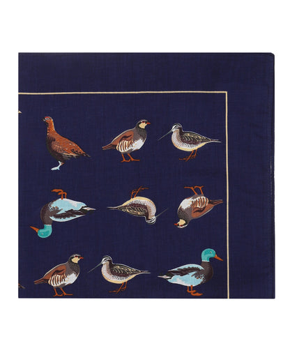 Zakdoek Birds | Navy