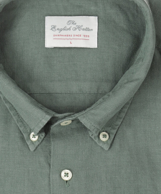 Shirt Garment Washed Linnen | Sage Green