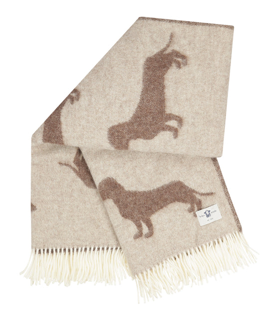 Wollen Plaid | Teckel Donkerbruin