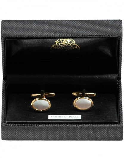 Manchetknopen | Oval Goudkleur