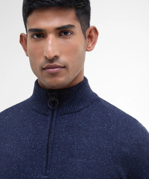 Trui Tisbury hoge rits | Navy Blauw