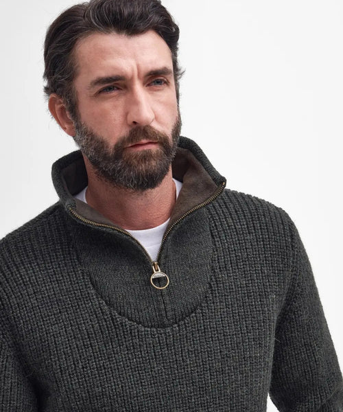 Barbour New Tyne Half Zip Jumper | Green