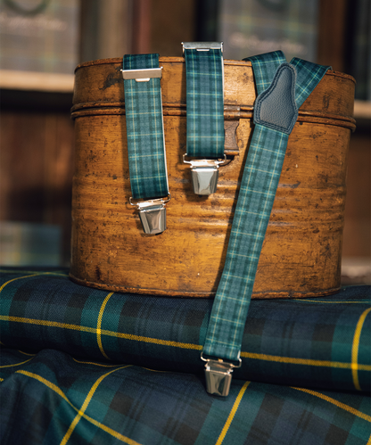 Bretels Clips 90 Years | Groen Tartan