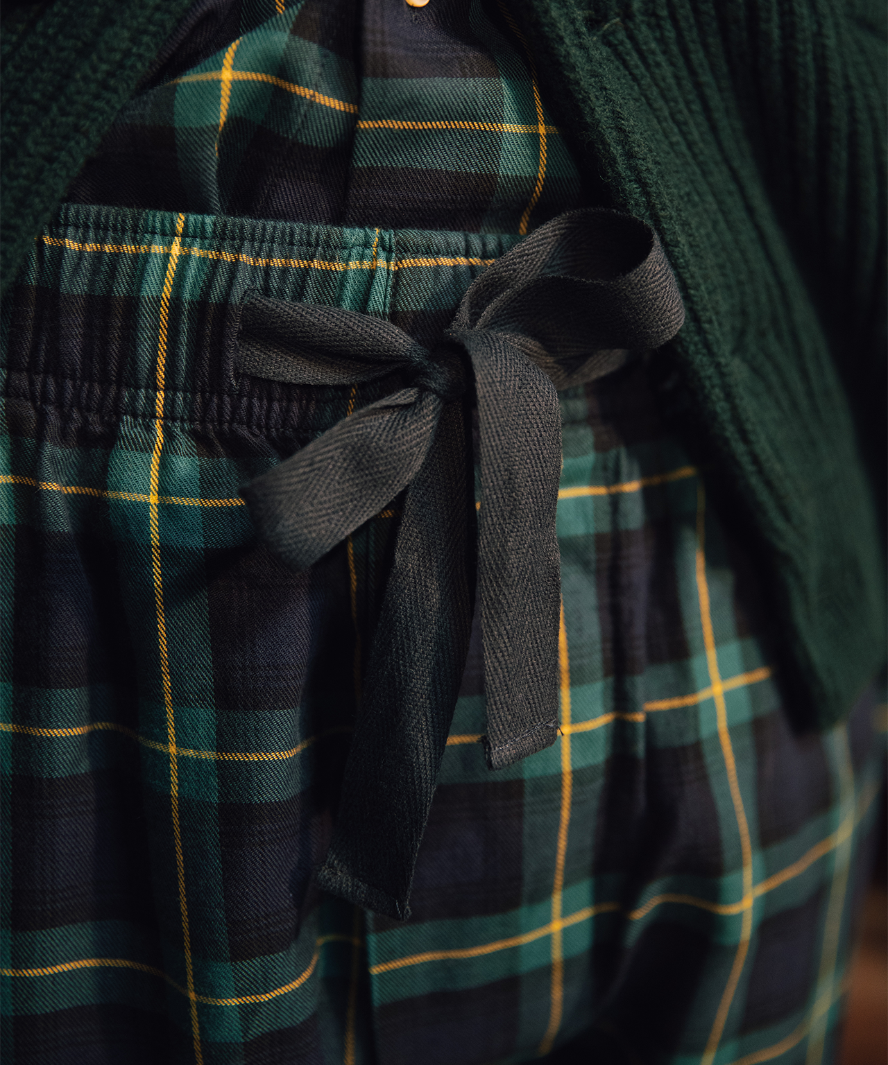 Pyjama  broek flannel 90 Years | Groen Navy Tartan