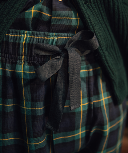 Pyjama  broek flannel 90 Years | Groen Navy Tartan