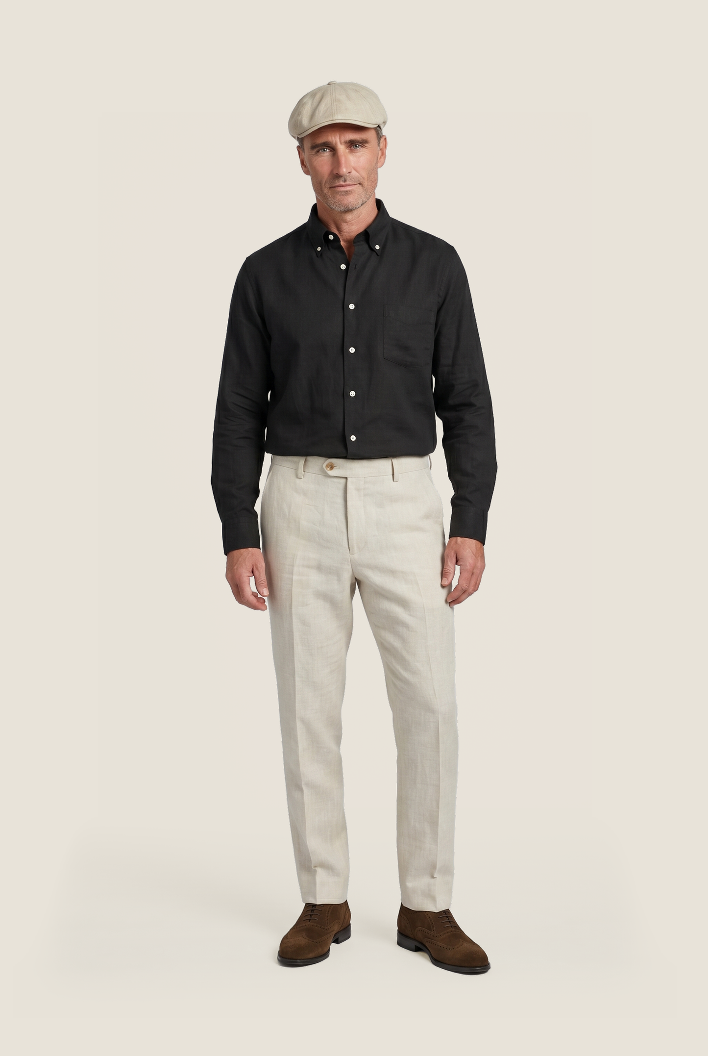 Shirt Linen | Schwarz