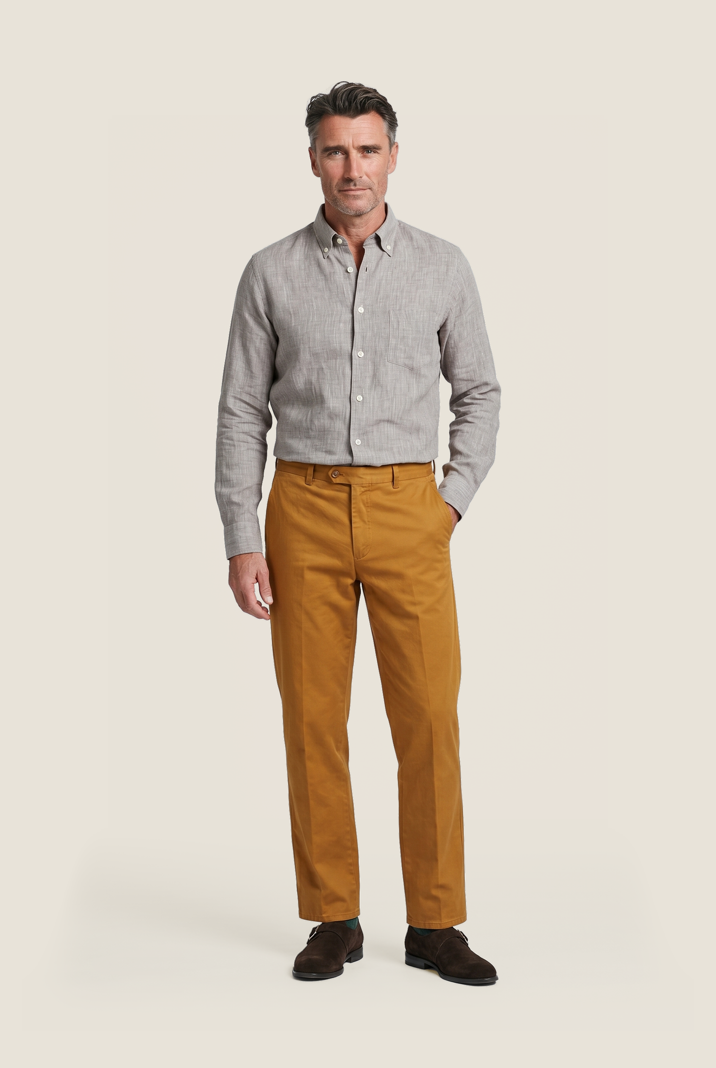 Shirt Linnen | Bruin