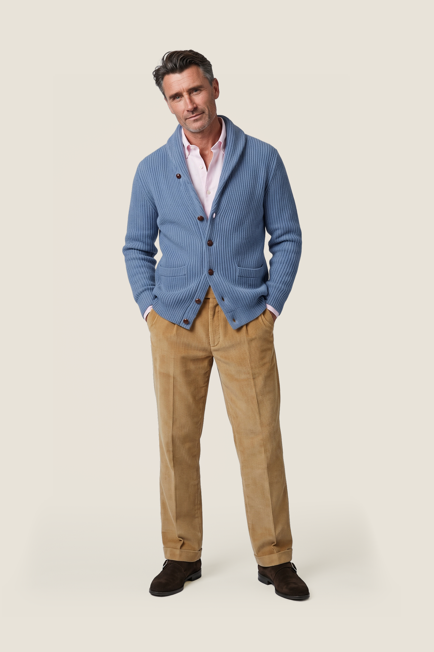 William Lockie Knotted Vest Shawl Collar | Jeans