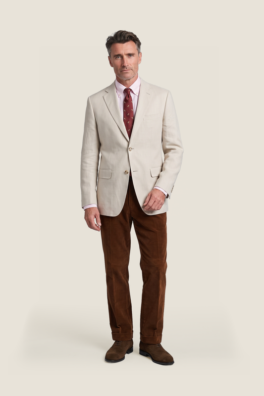 Linen blazer | Brown