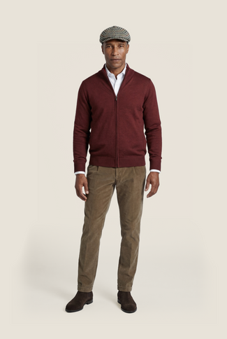 Merino Zip Vest | Red