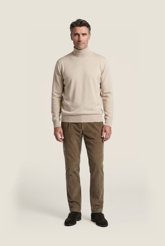 Turtleneck Merino wool | Beige