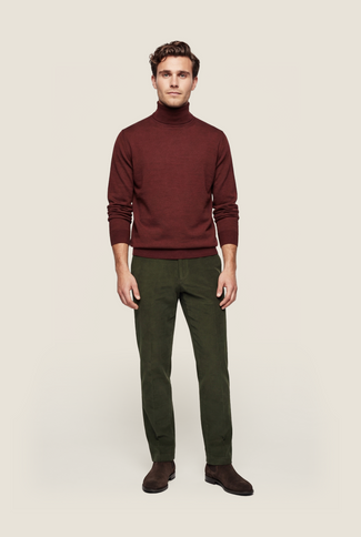 Turtleneck Merino wool | Bordeaux