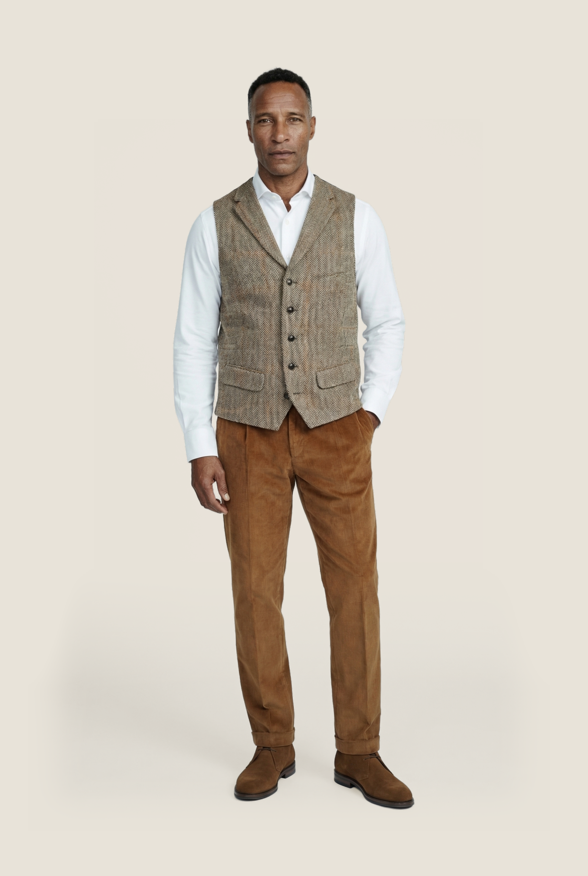 Harris Tweed Weste | Braun