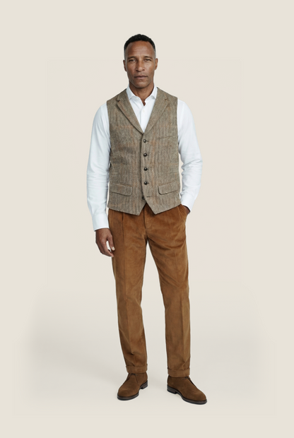 Harris Tweed Weste | Braun