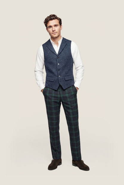 Harris Tweed Weste | Blau